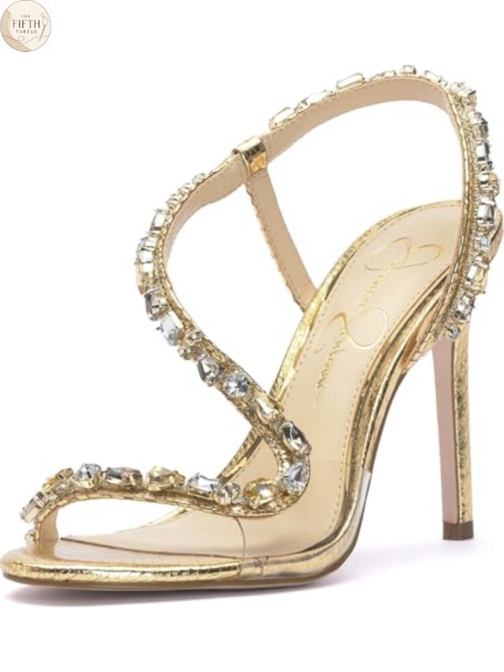 Embellished Stiletto Heeled Sandals Slingback Open Toe Formal